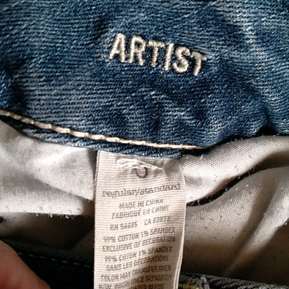 American Eagle blue denim jeans sz 0 - Picture 9 of 11